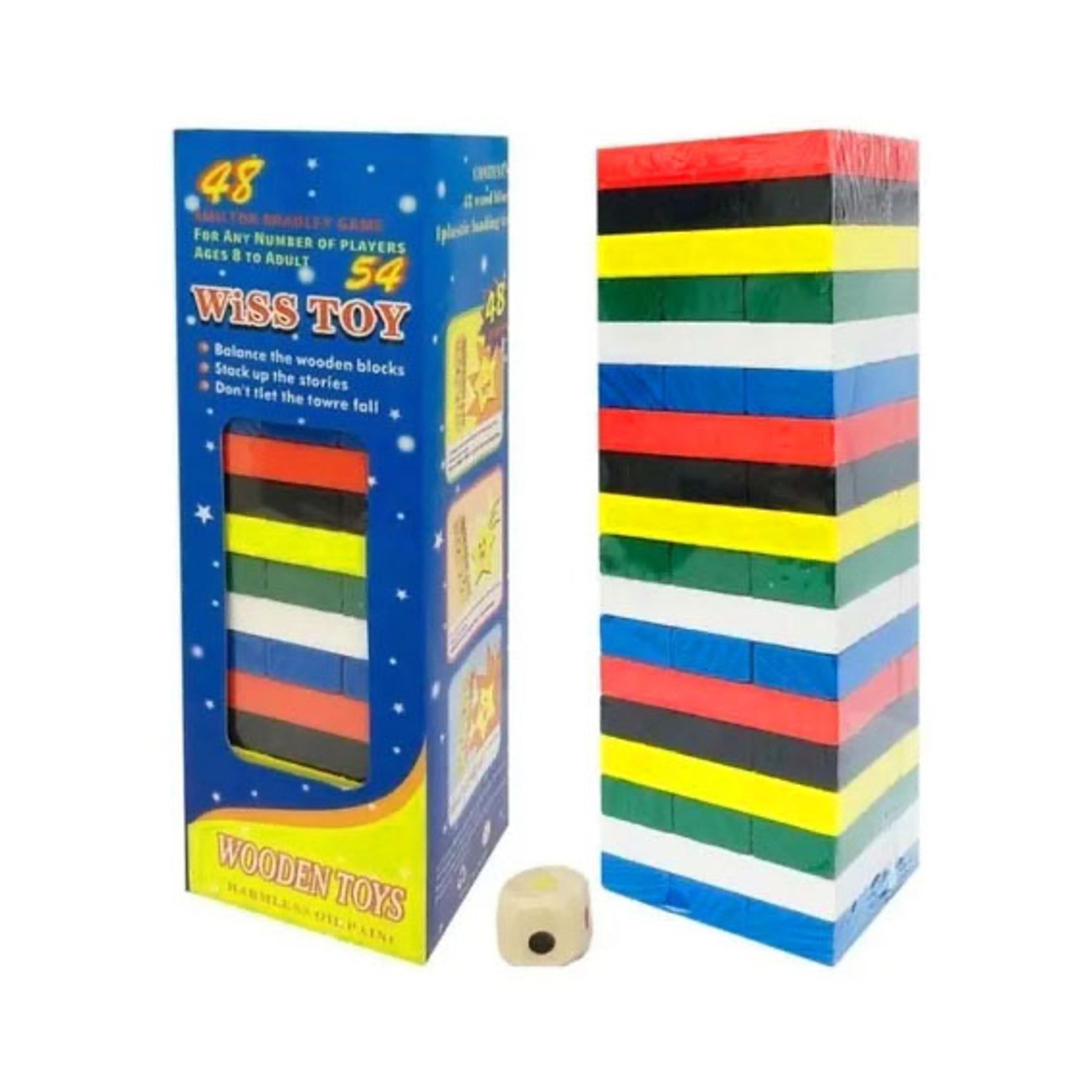 JUEGO DE JENGA COLOR 54 PIEZAS